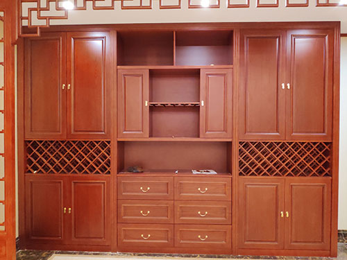襄城中式家居装修之中式酒柜装修效果图