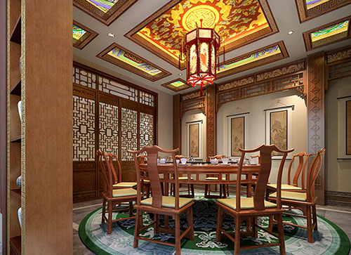 襄城中式古典风格家居装修设计效果图