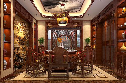 襄城温馨雅致的古典中式家庭装修设计效果图