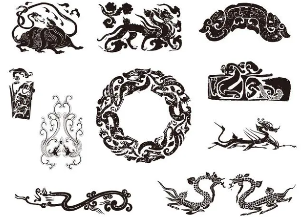 襄城龙纹和凤纹的中式图案
