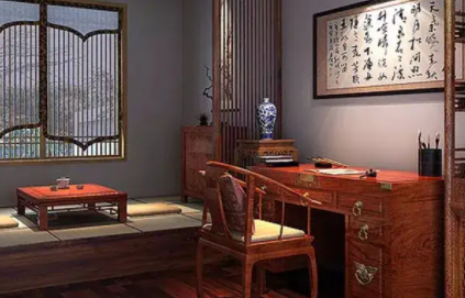 襄城书房中式设计美来源于细节